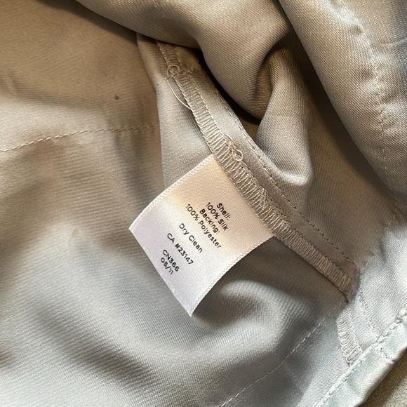 Talbots 6P Dove Gray 100% Silk Crepe Tiered Ruffle Skirt Quiet Luxury Preppy - Picture 5 of 8